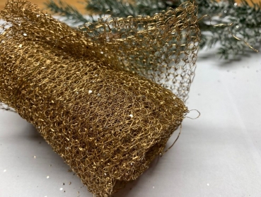 Schlauchgewebe gestrickt, gold